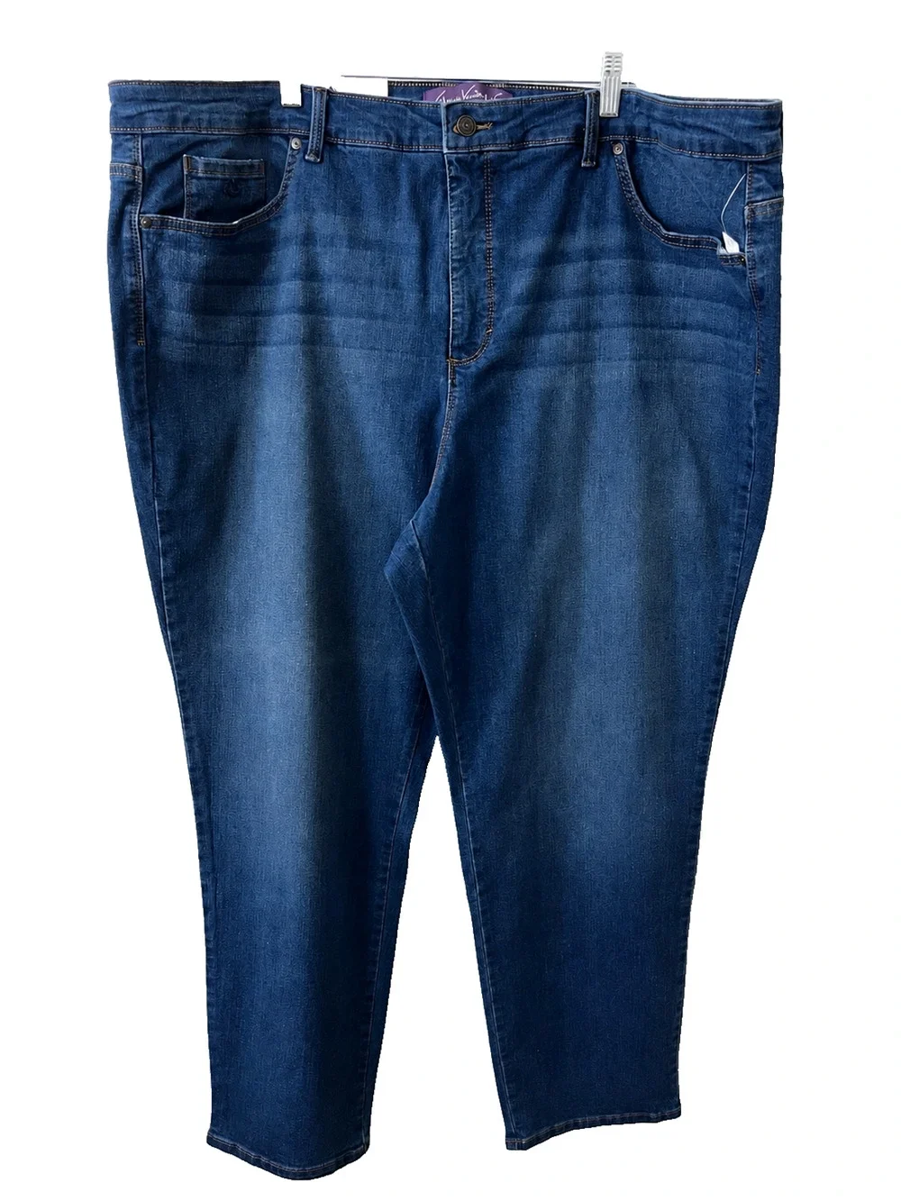 Gloria Vanderbilt Amanda 2.0 Slim Leg Jeans Women's 24W Dark Wash NWT Plus - Picture 1 of 9